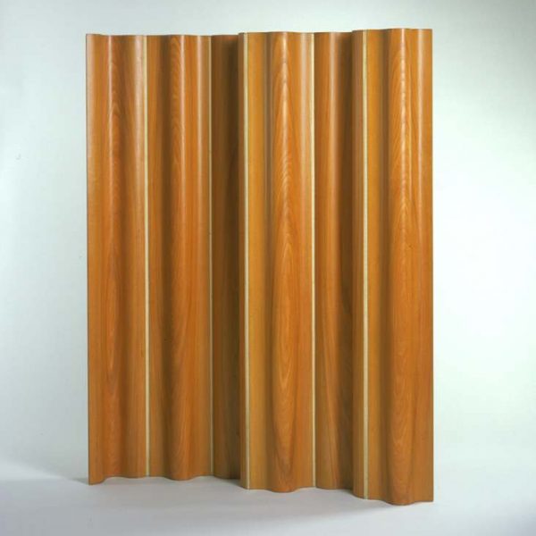 orange wood standing screen sculpture