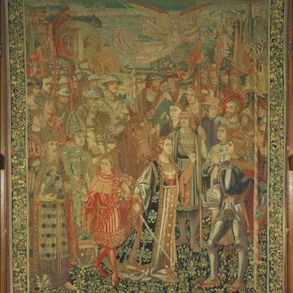 tapestry of royals and knight