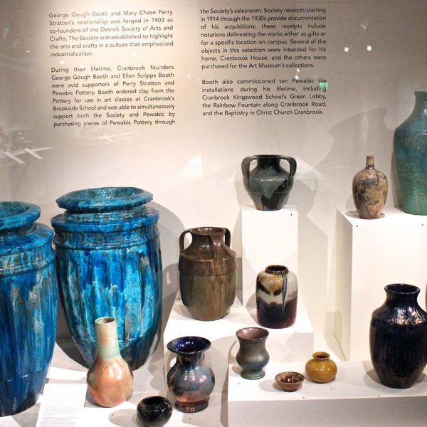 blue, black, and brown vases in various sizes
