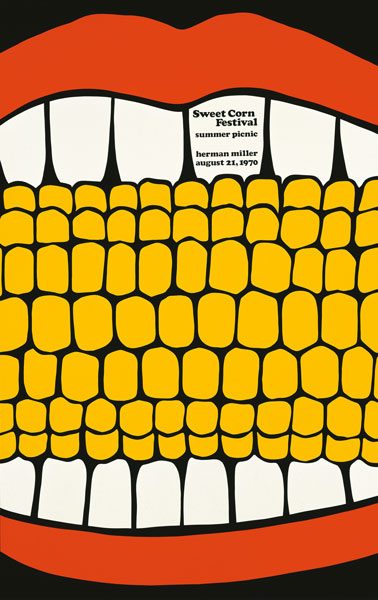 Sweet Corn Festival poster with mouth