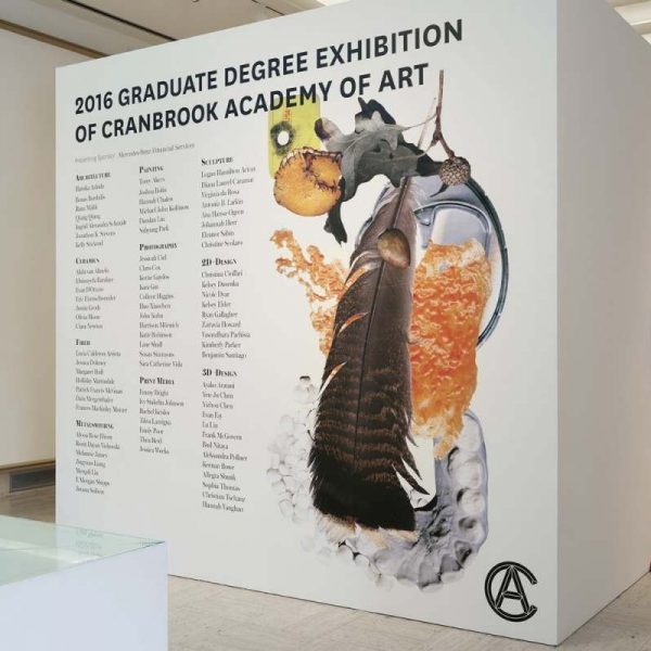 2016 Graduate Degree Exhibition entrance
