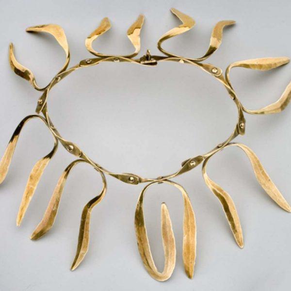 golden metal necklace