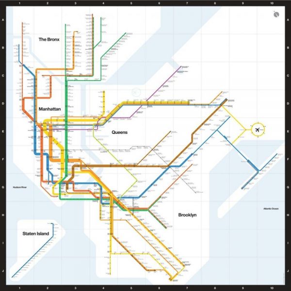 image of New York subway lines