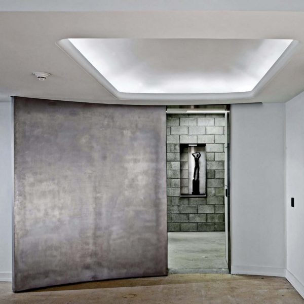 Justin Maconochie art collection, gray walls