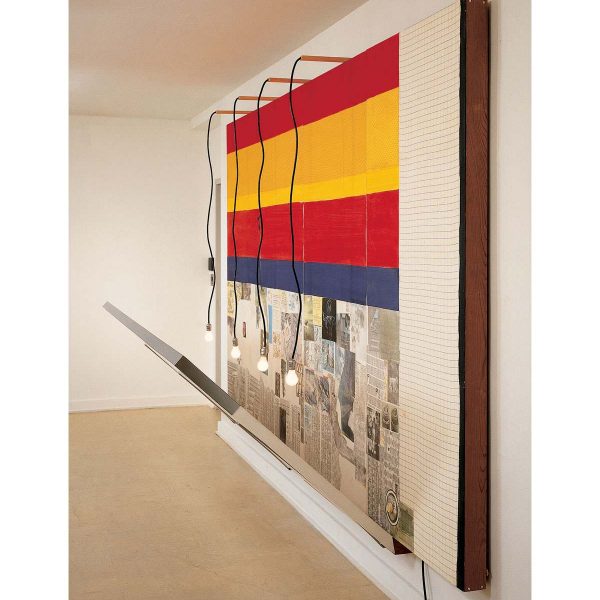 Robert Rauschenberg, Moon Burn, collage with colors and lightbulbs