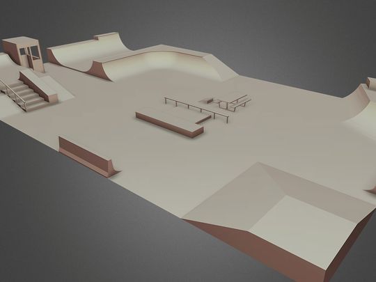 Freep Skatepark model, digital architecture