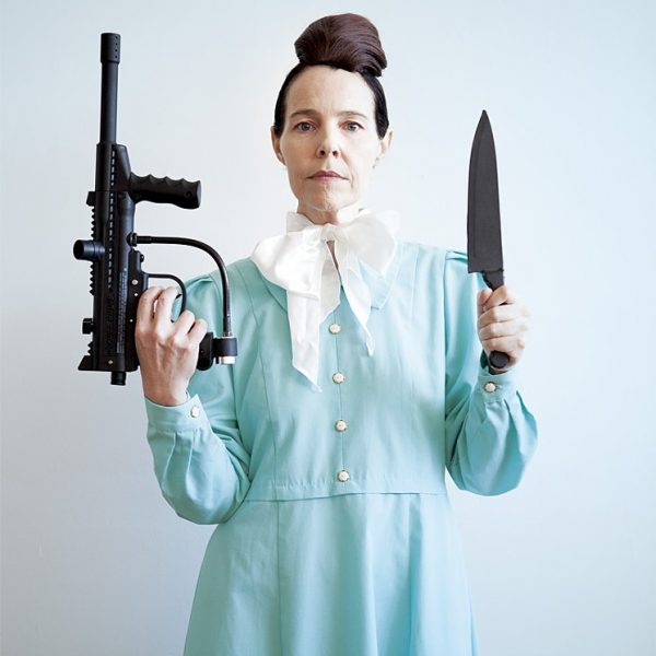 Angela Ellsworth woman with gun and knife