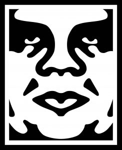 black and white obey poster by Shepard Fairey