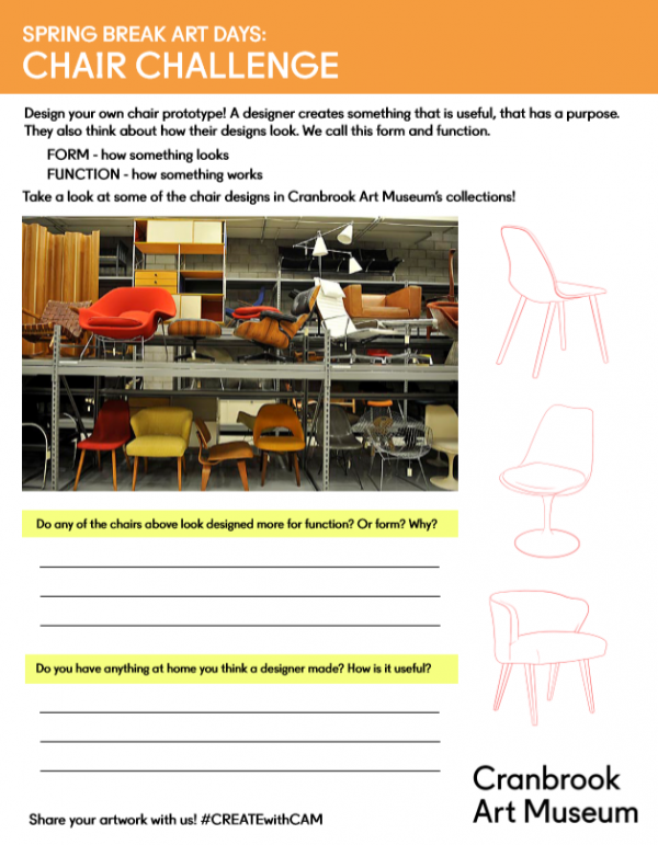 Free Chair Challenge Activity for Kids | Cranbrook Art Museum
